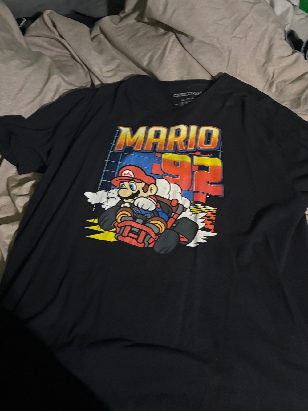 Nintendo Black Mario 92 Kart Graphic Tee men’s 2xl
